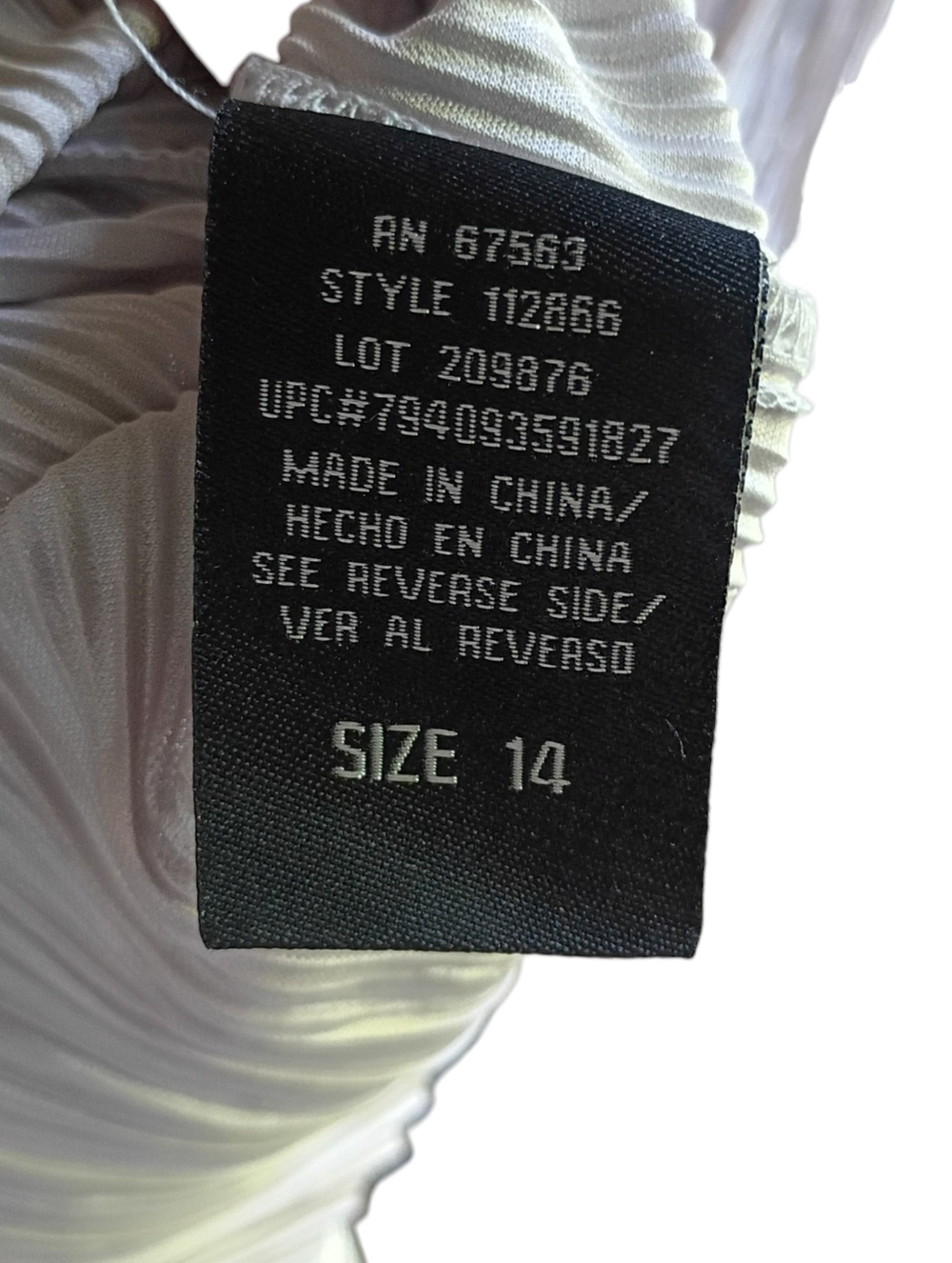 SLNY Silver Stretchy Dress Size 14 - Picture 5 of 6
